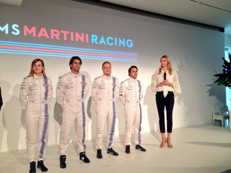 Felipe Massa (il primo da destra) punta a una nuova carriera col team di Grove: 